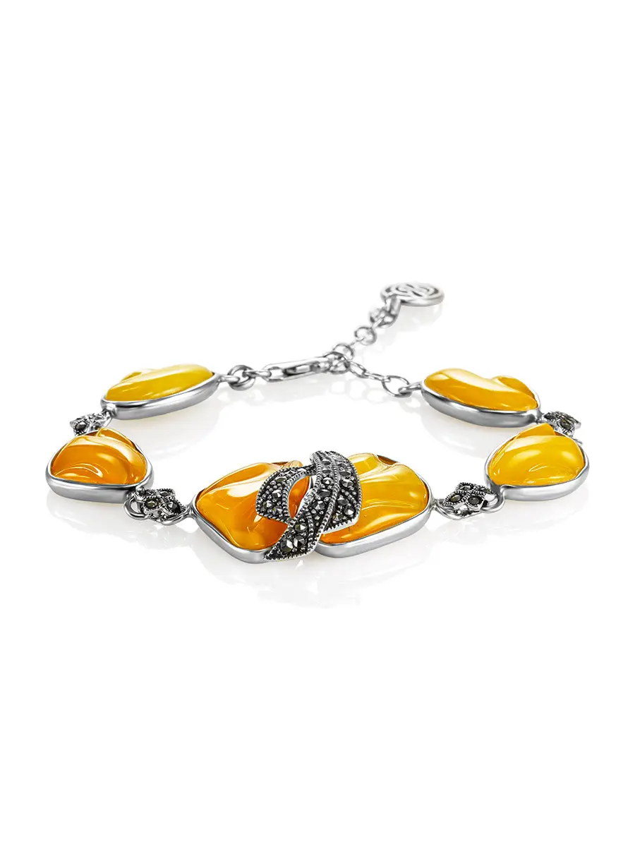 картинка Роскошный браслет с янтарём медового цвета Colorado в онлайн магазине