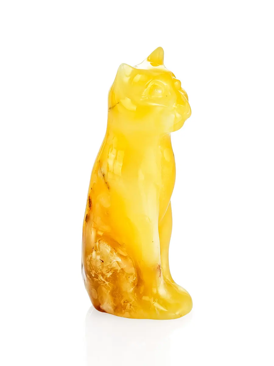 картинка Резной сувенир из натурального янтаря «Кошка» в онлайн магазине