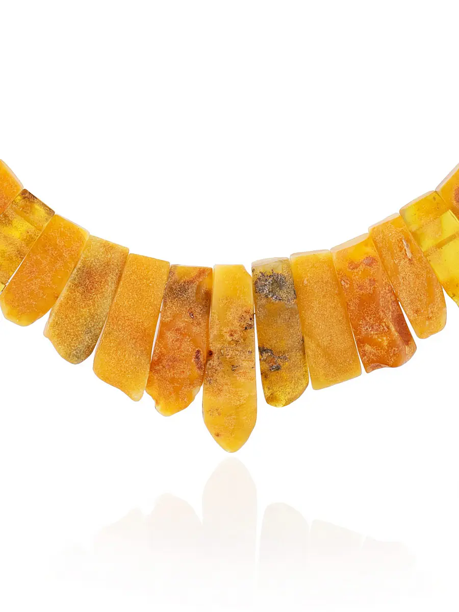 картинка Колье с лечебным эффектом «Помпеи» из необработанного медового янтаря в онлайн магазине