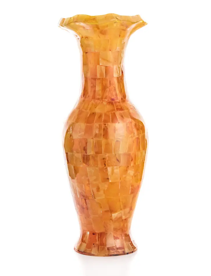 картинка Декоративная ваза из натурального балтийского янтаря медового цвета в онлайн магазине