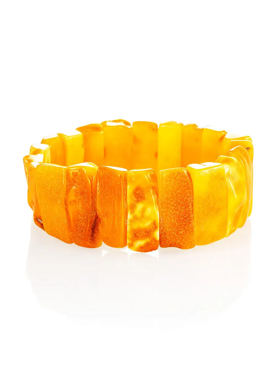 картинка Янтарный лечебный браслет «Помпеи» красивого медового цвета в онлайн магазине