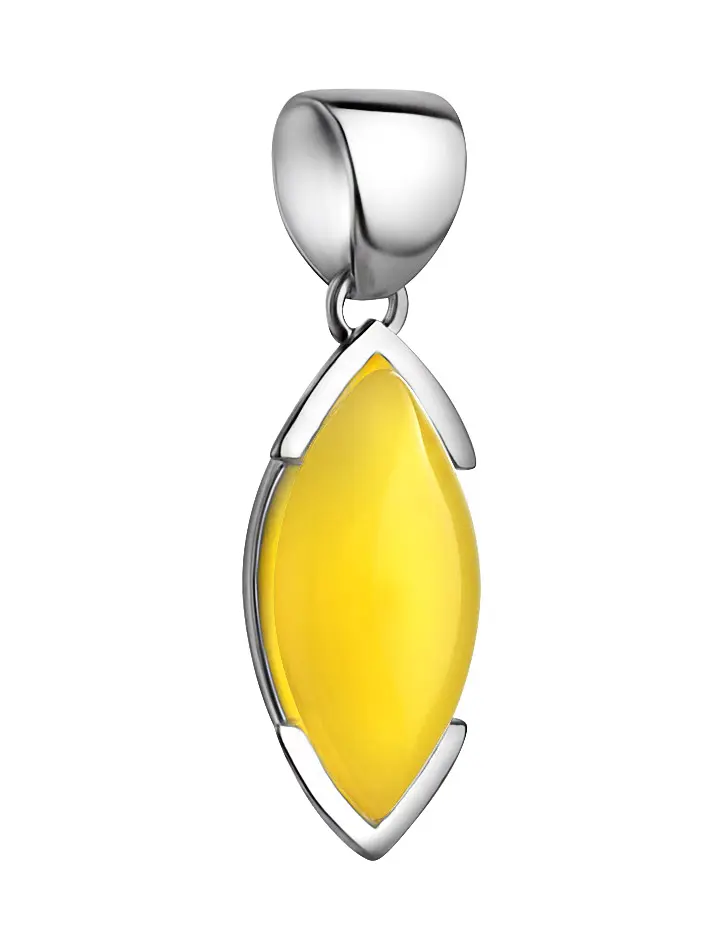 картинка Кулон из натурального янтаря медового цвета «Маркиз» в онлайн магазине