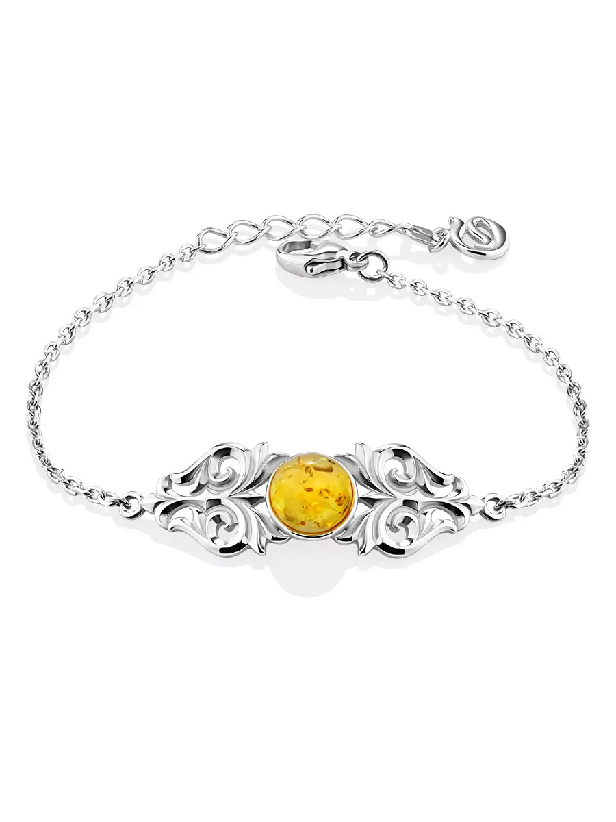 картинка Очаровательный браслет из натурального лимонного янтаря «Кордова» в онлайн магазине