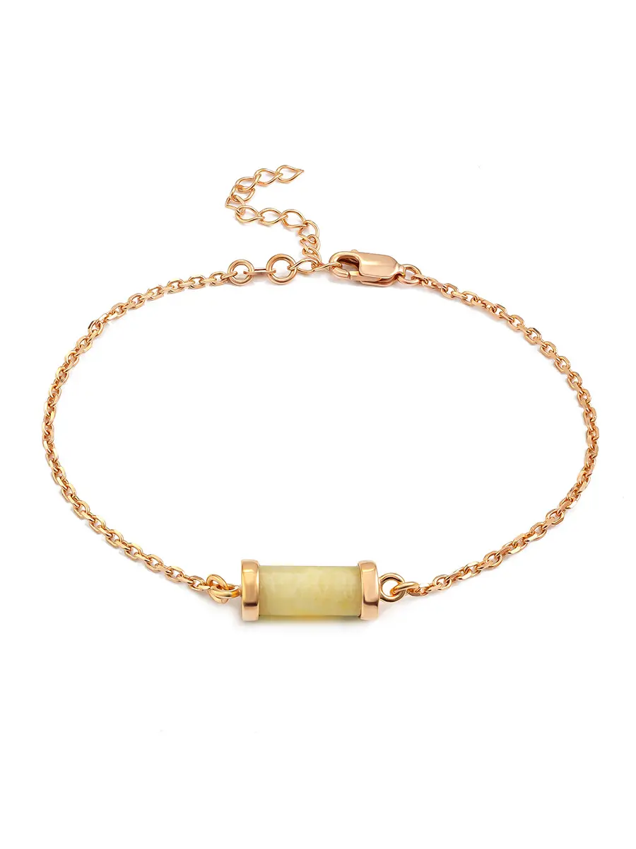картинка Нежный красивый браслет «Скандинавия», украшенный янтарём в онлайн магазине