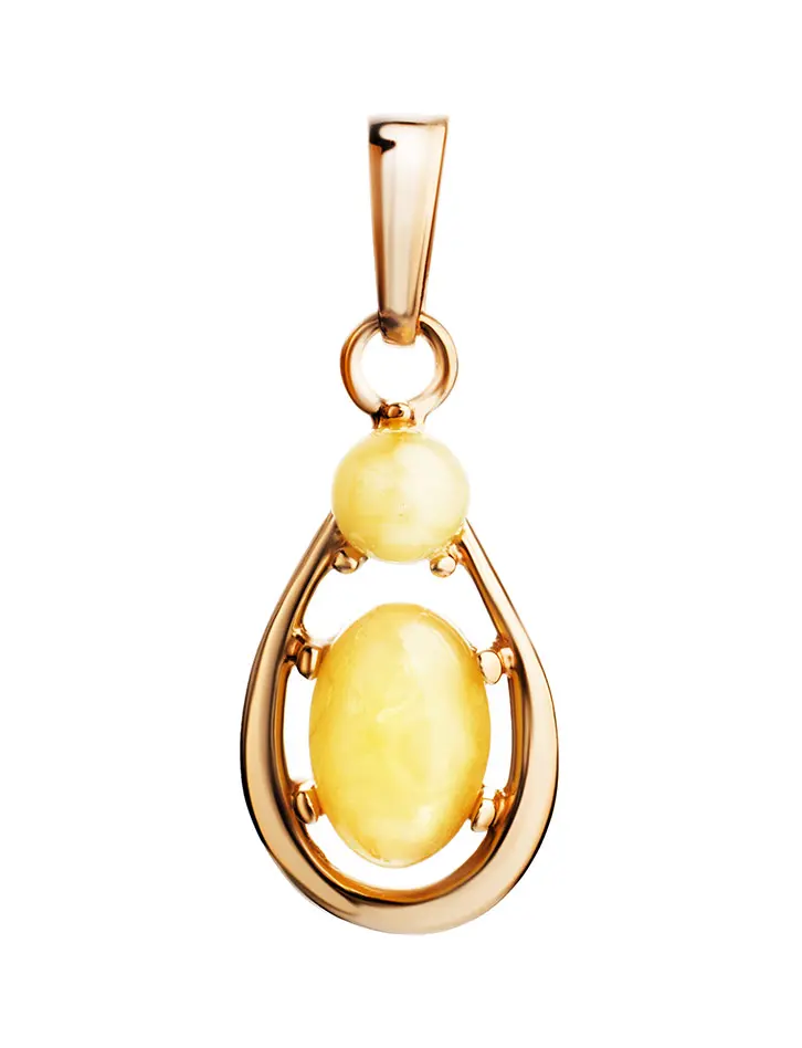 картинка Кулон с янтарём медового цвета «Пруссия» в онлайн магазине