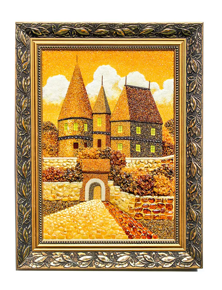 картинка Картина из натурального янтаря «Замок Франц»  72 х 50 см в онлайн магазине