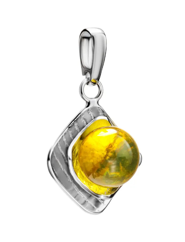 картинка Красивый и необычный кулон с лимонным янтарём «Голливуд» в онлайн магазине