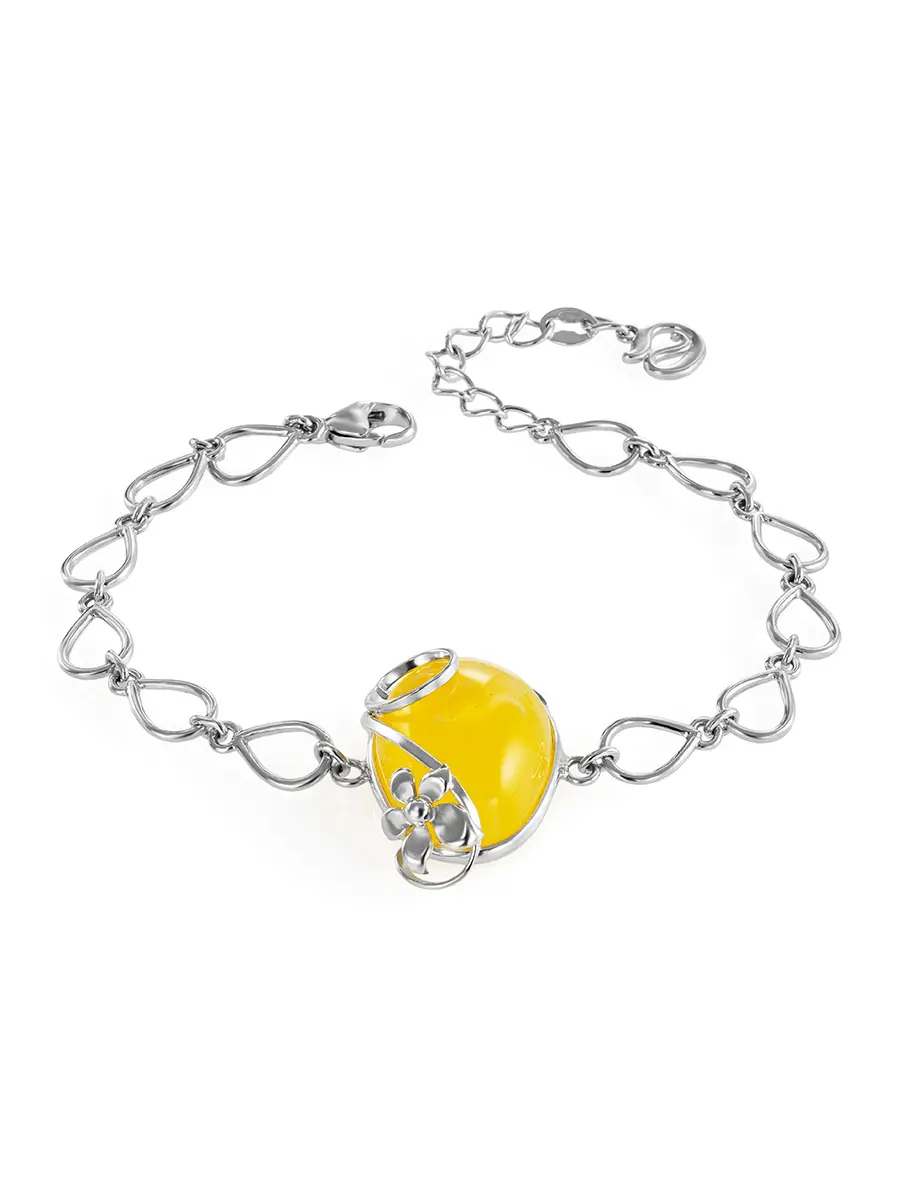 картинка Нежный изящный браслет «Риальто» из медового янтаря в онлайн магазине