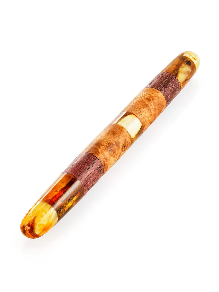картинка Массажная палочка из янтаря и дерева в онлайн магазине