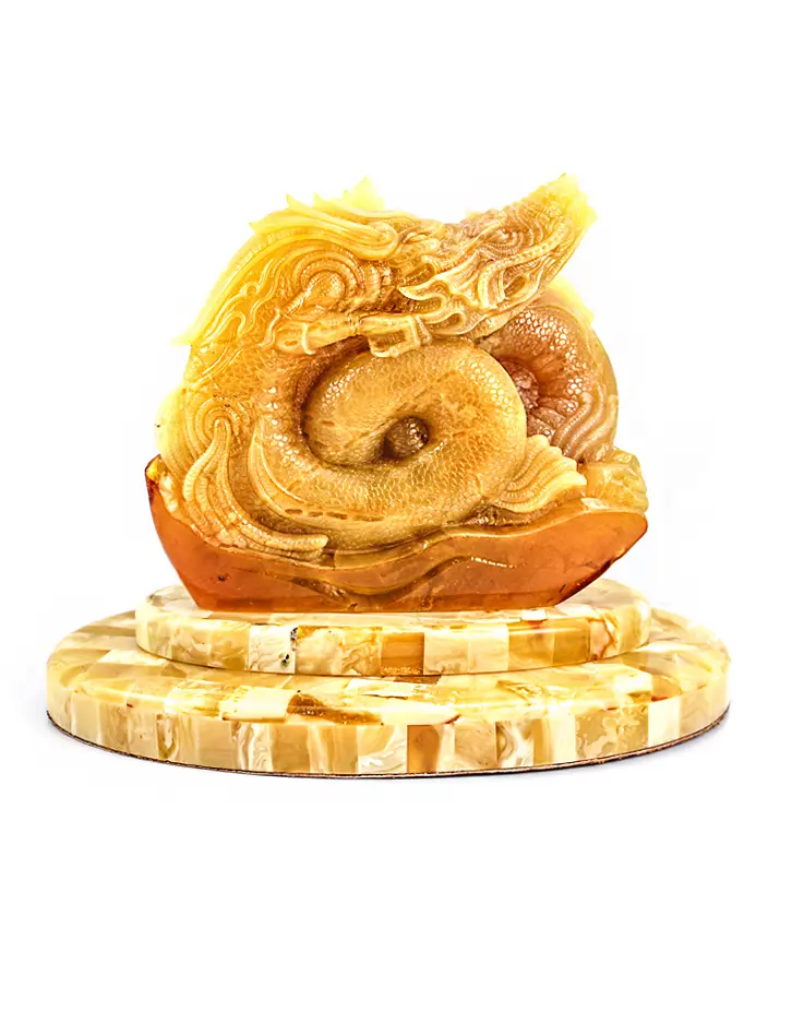 картинка Сувенир из натурального янтаря «Дракон» в онлайн магазине
