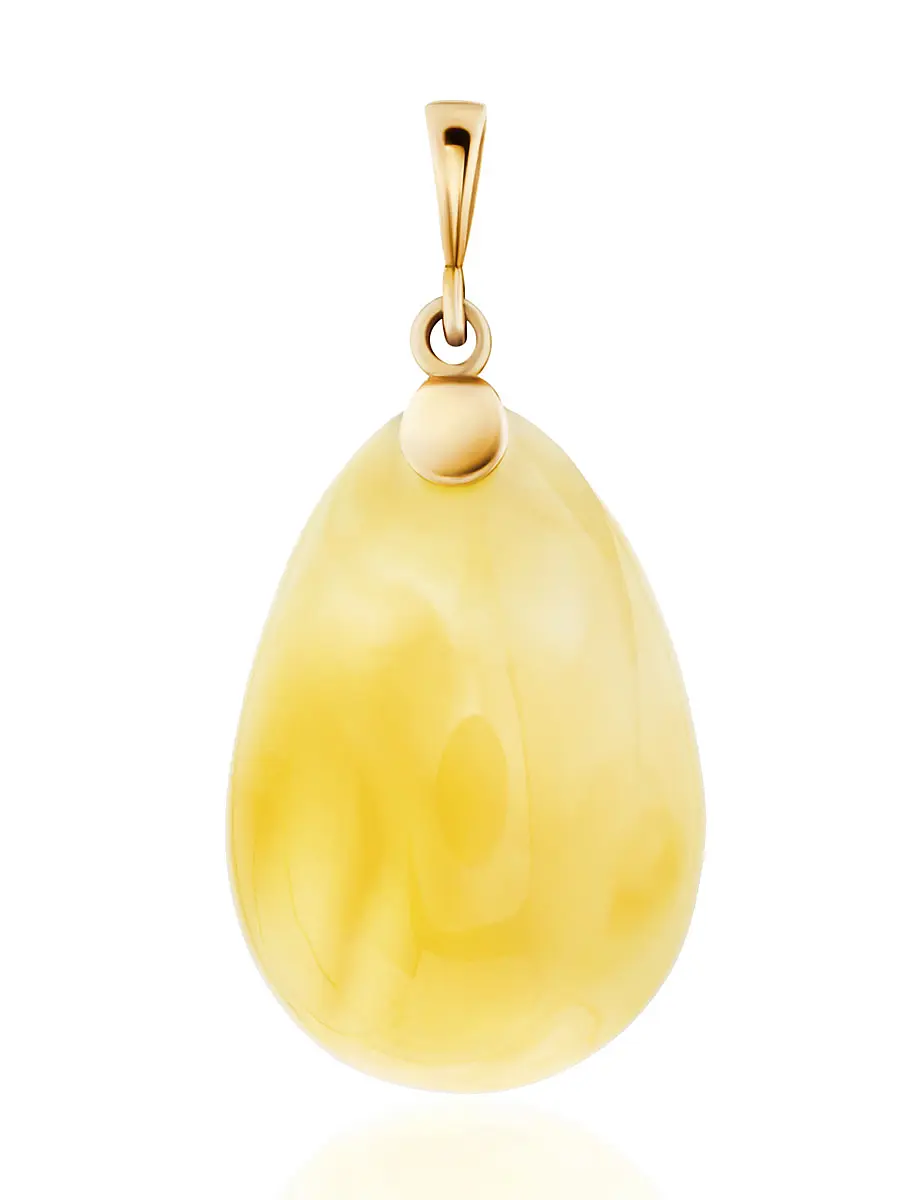 картинка Кулон из натурального янтаря с золотом в онлайн магазине
