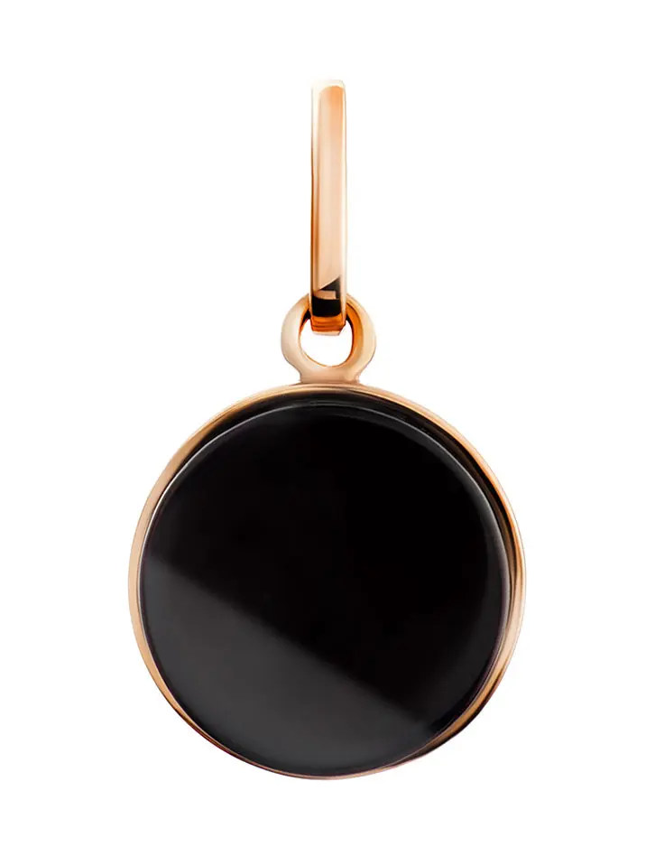 картинка Небольшой круглый кулон из вишнёвого янтаря «Фурор» в онлайн магазине