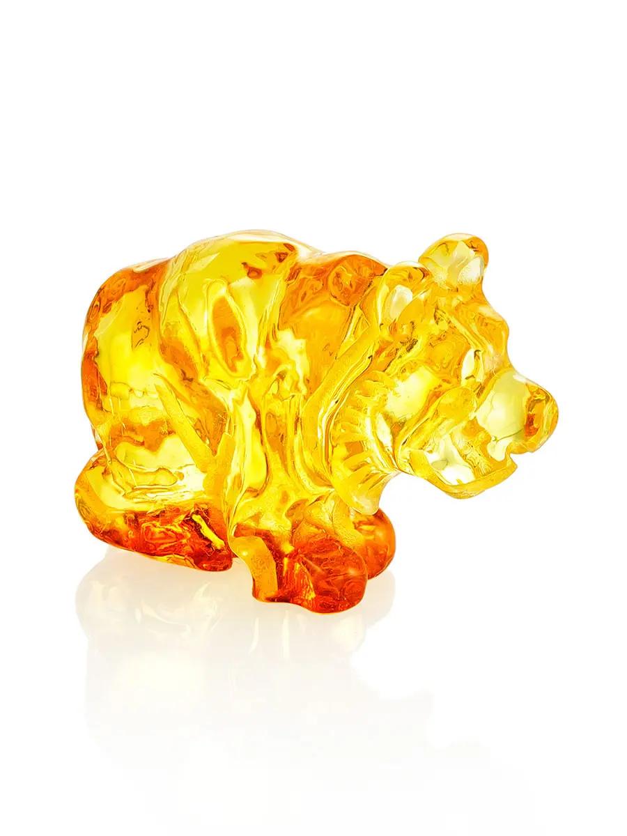картинка Резная фигурка из натурального лимонного янтаря «Тигр» в онлайн магазине