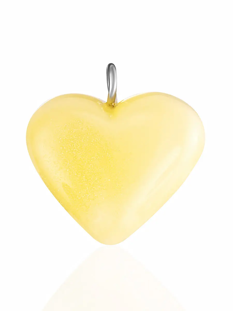 картинка Подвеска-сердечко из натурального балтийского янтаря в онлайн магазине