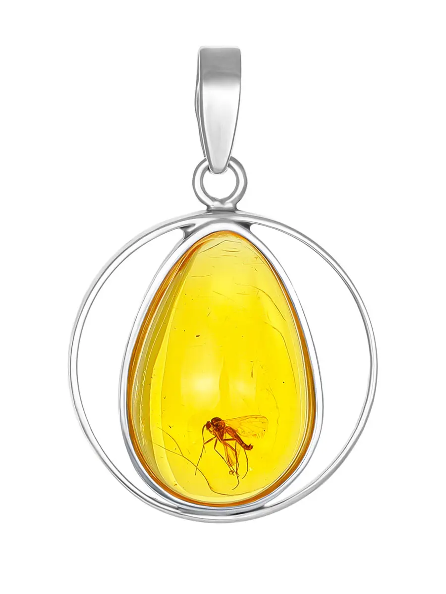 картинка Подвеска из натурального янтаря с включением муравья «Клио» в онлайн магазине