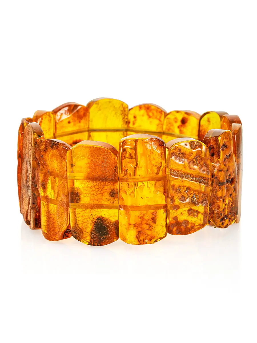 картинка Браслет с лечебным эффектом из натурального балтийского янтаря «Помпеи» в онлайн магазине