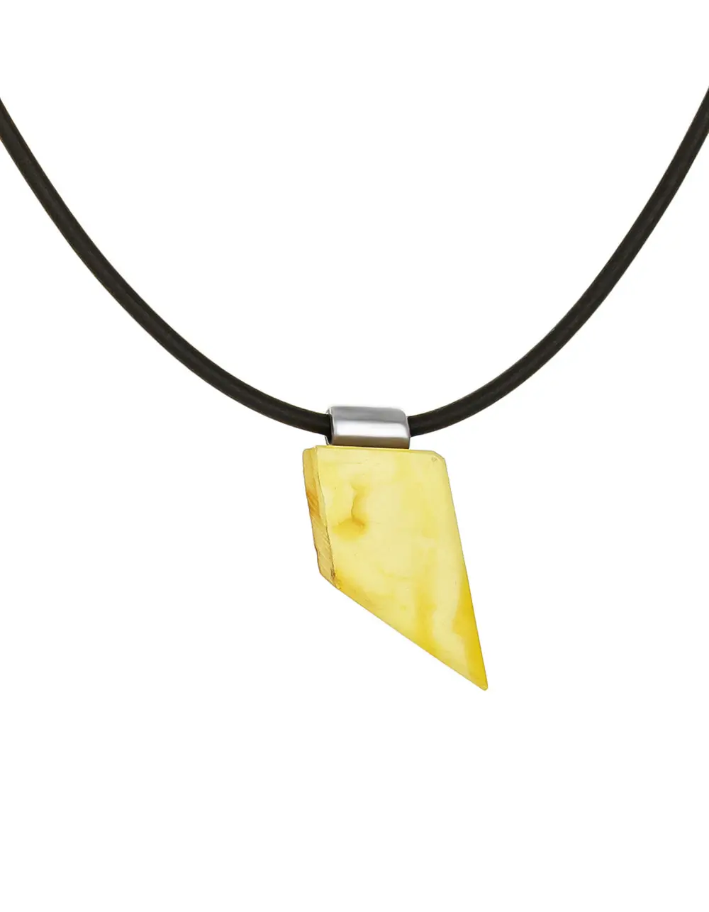 картинка Миниатюрная подвеска из молочного янтаря на шнурке Palazzo в онлайн магазине