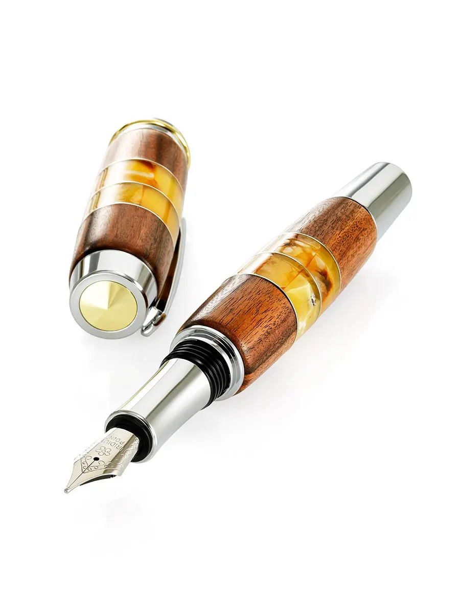 картинка Перьевая ручка из дерева и янтаря «Индонезия» в онлайн магазине