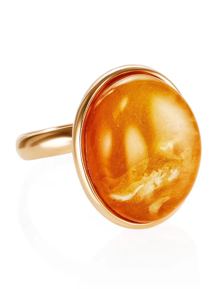картинка Элегатное кольцо из натурального янтаря «Риальто» в онлайн магазине
