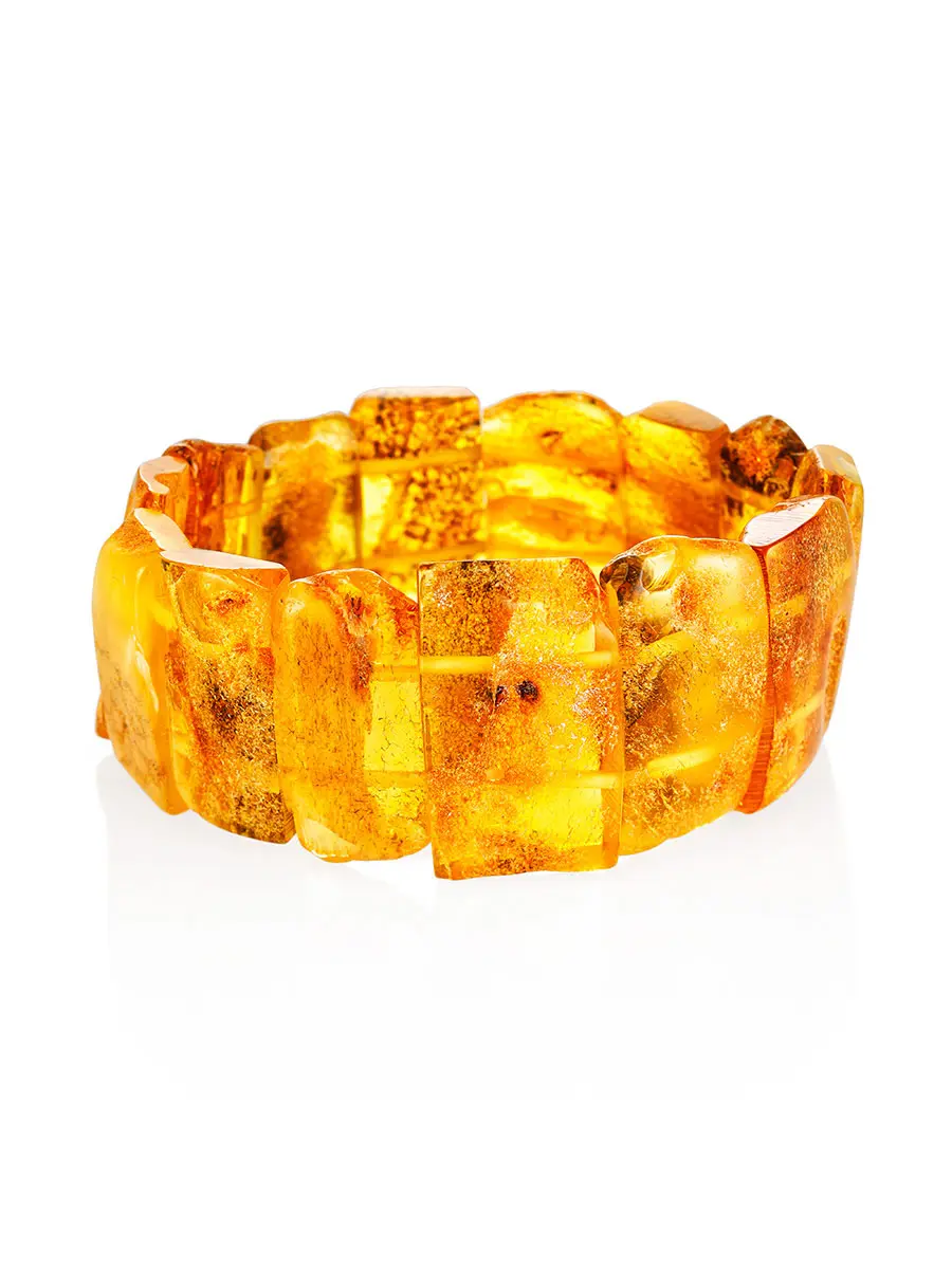 картинка Эффектный браслет «Помпеи» из натурального балтийского янтаря в онлайн магазине