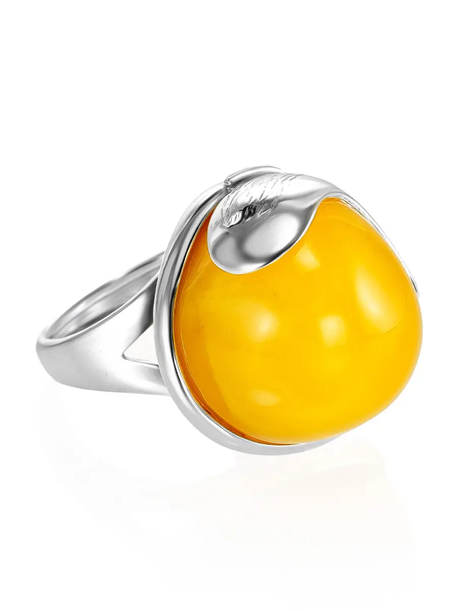 картинка Эксклюзивное кольцо из натурального медового янтаря в онлайн магазине