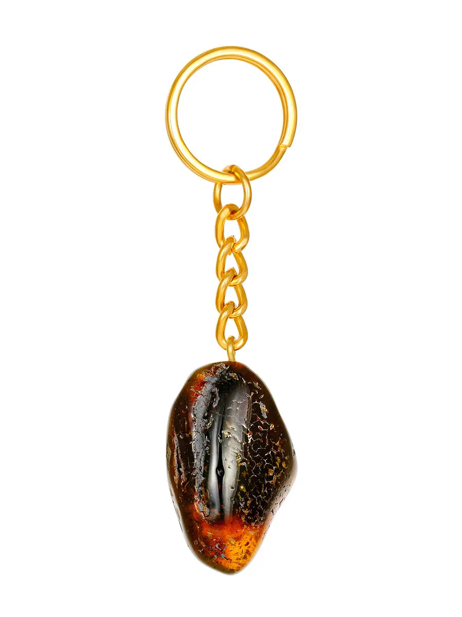 картинка Сувенир-брелок из крупного кусочка цельного янтаря природной формы в онлайн магазине