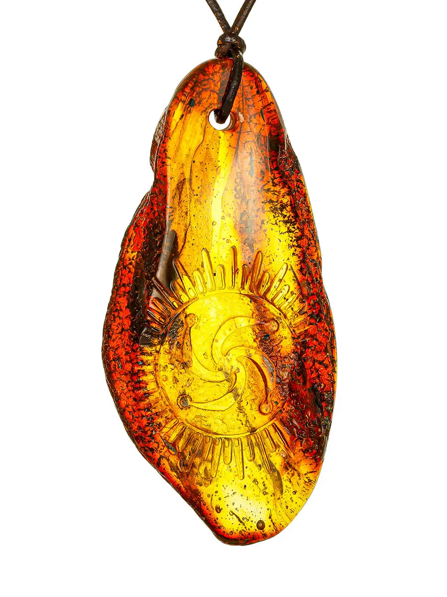 картинка Славянский оберег «Символ рода», созданный из натурального балтийского янтаря в онлайн магазине