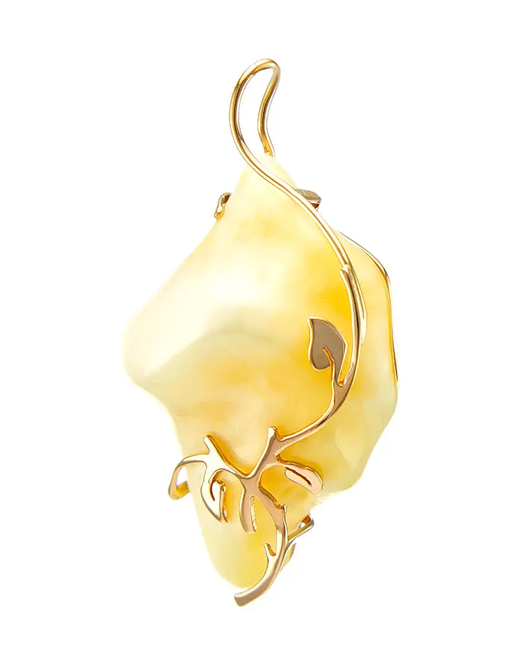 картинка Оригинальный кулон из натурального королевского янтаря в золоте в онлайн магазине