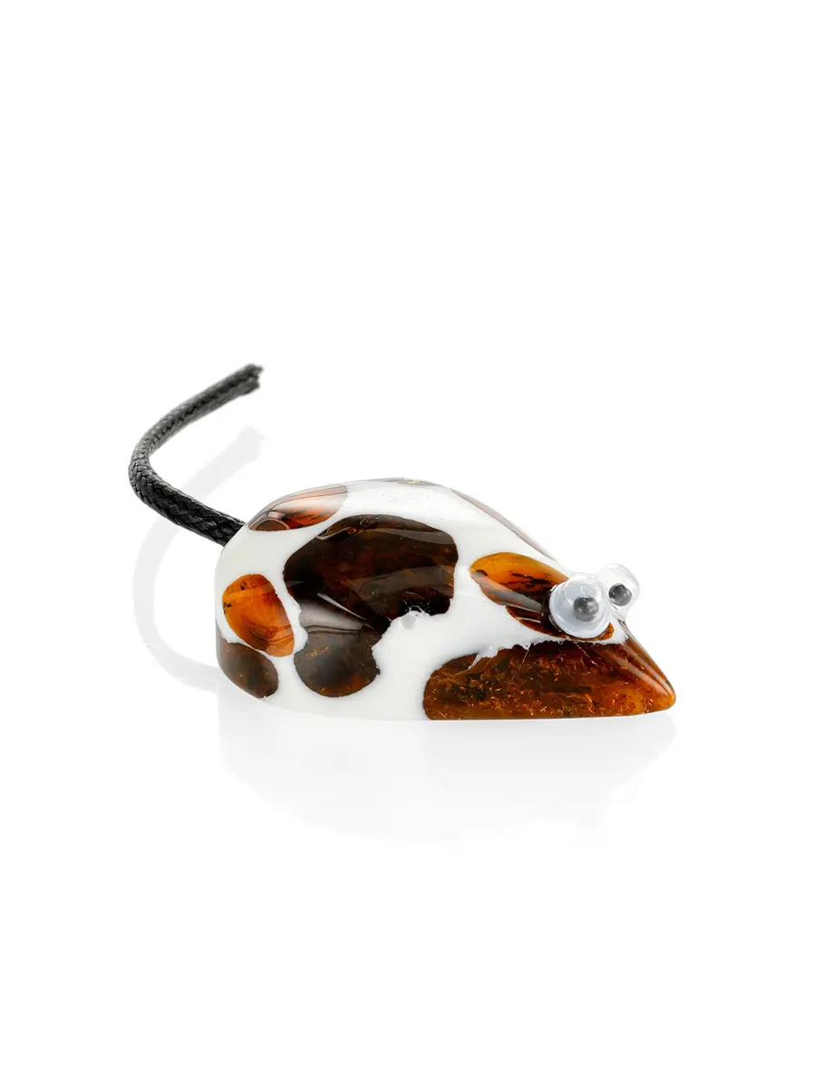 картинка Очаровательная кошельковая мышка из янтарной мозаики «Далматин» в онлайн магазине