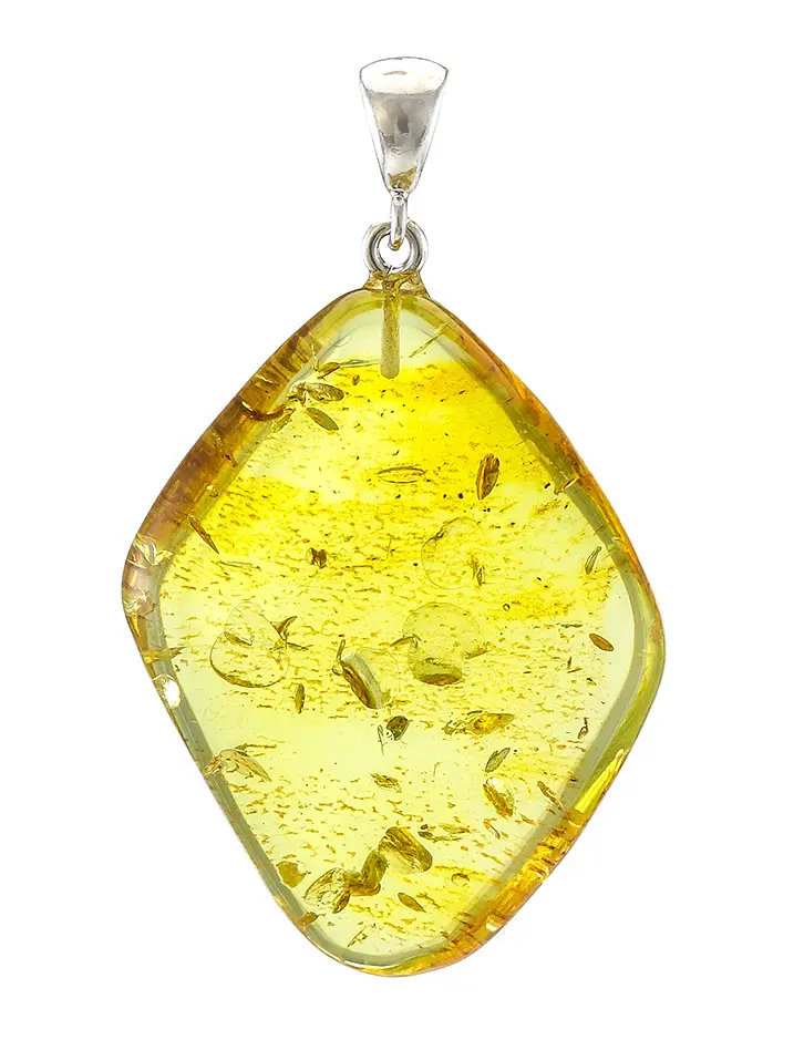 картинка Кулон из сверкающего янтаря золотисто-лимонного цвета в онлайн магазине