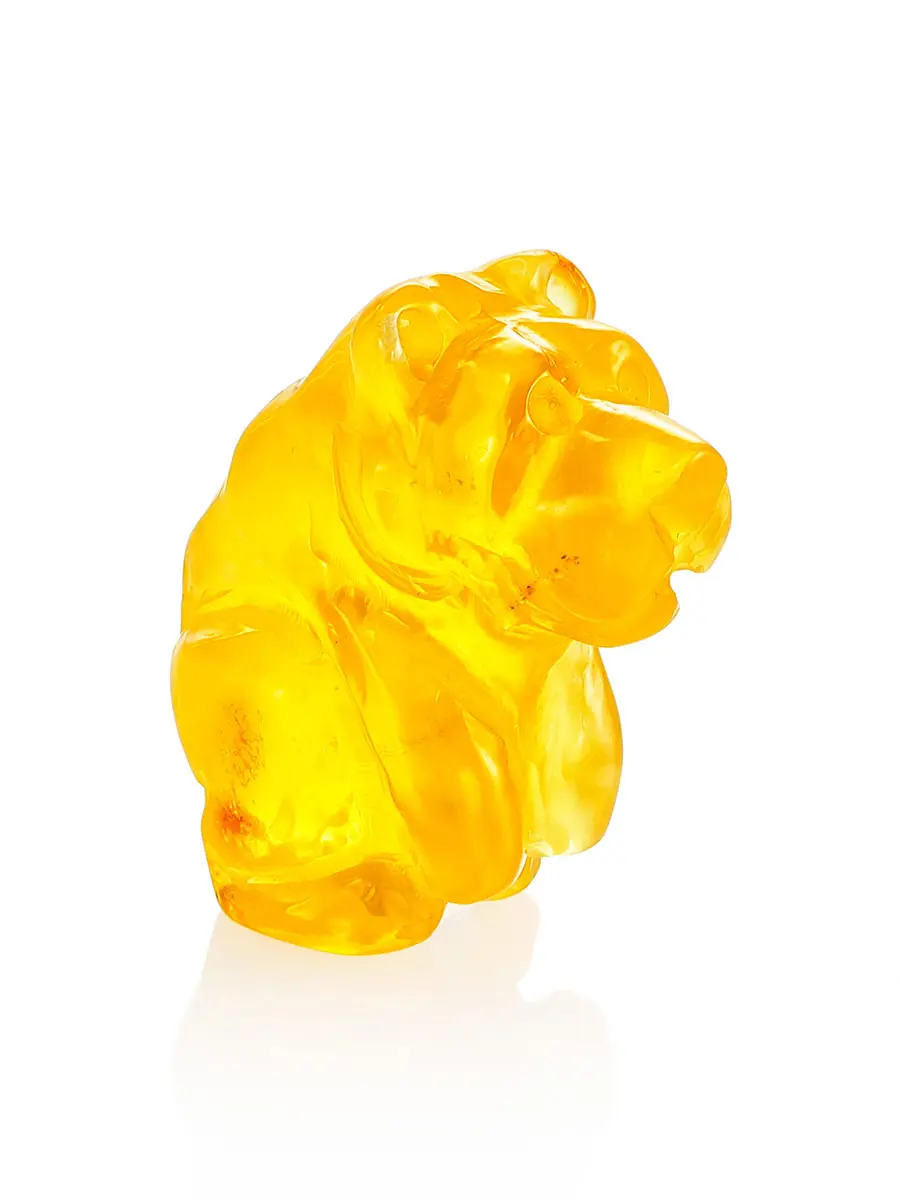 картинка Резная статуэтка из натурального медового янтаря «Медведь» в онлайн магазине