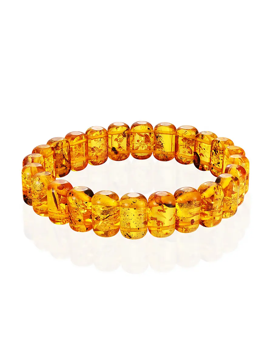 картинка Браслет из натурального балтийского янтаря золотистого оттенка в онлайн магазине