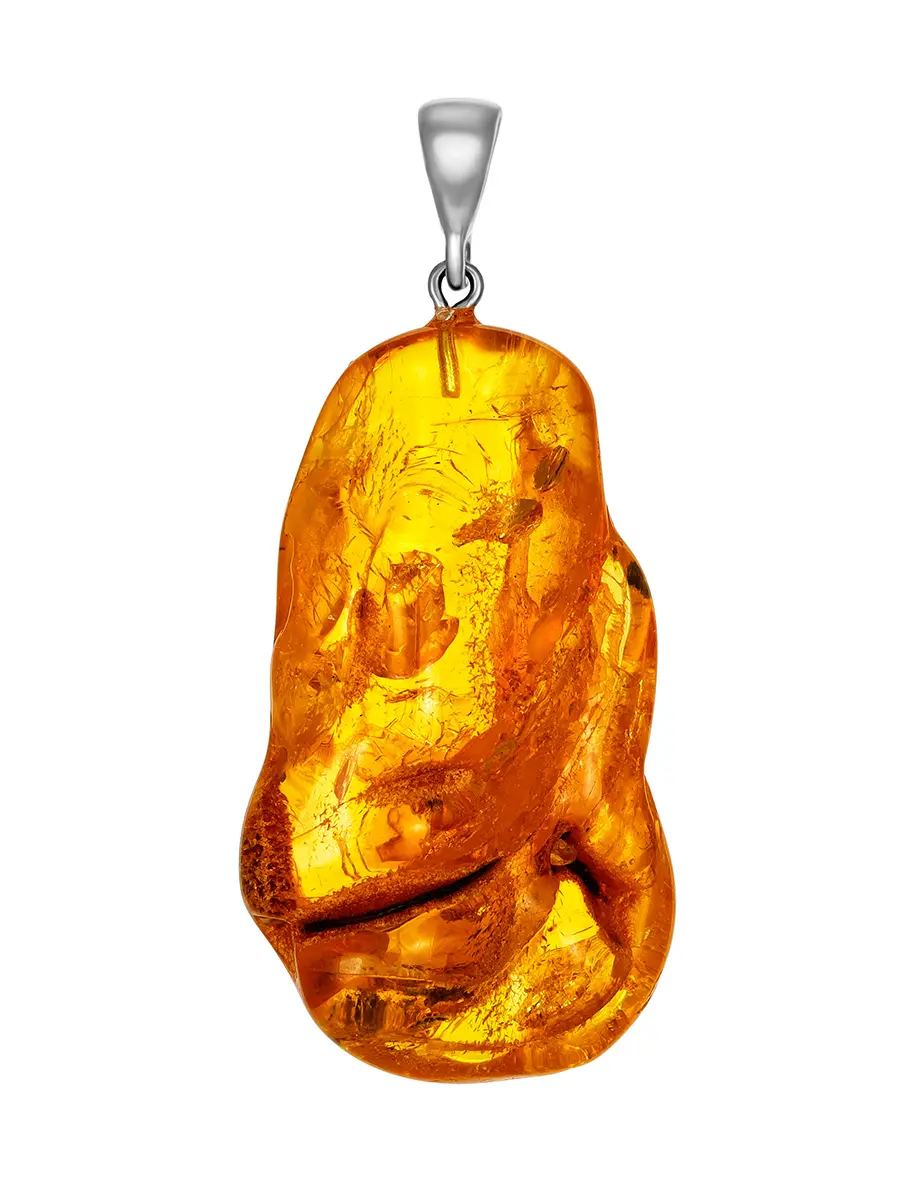 картинка Подвеска из золотистого янтаря природной формы в онлайн магазине