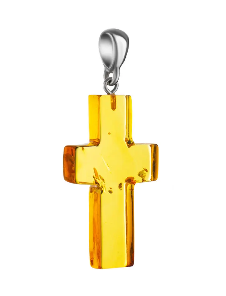 картинка Небольшой крестик из натурального балтийского янтаря в онлайн магазине