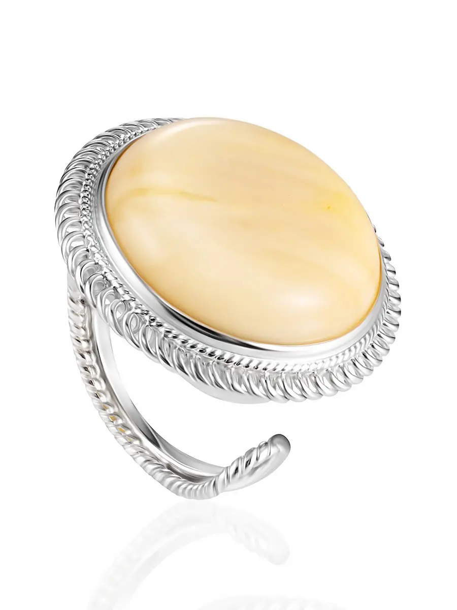 картинка Уникальное кольцо «Винтаж» из натурального янтаря в онлайн магазине