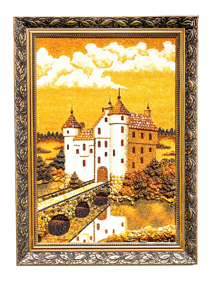 картинка Картина из натурального янтаря «Белый замок» в онлайн магазине