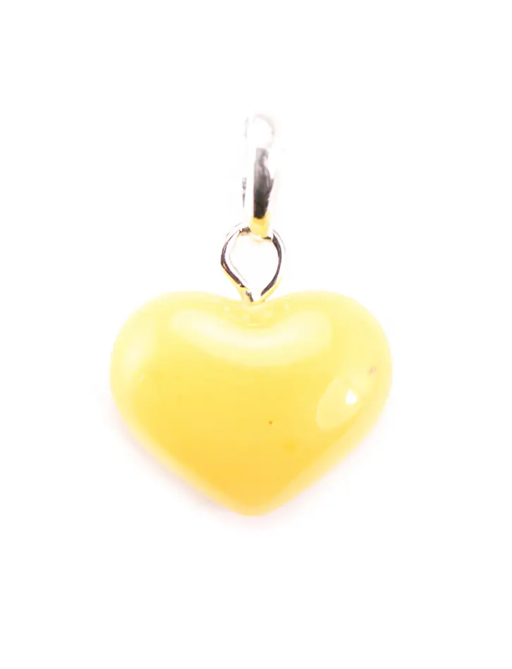 картинка Подвеска «Сердце» из натурального цельного медового янтаря в онлайн магазине
