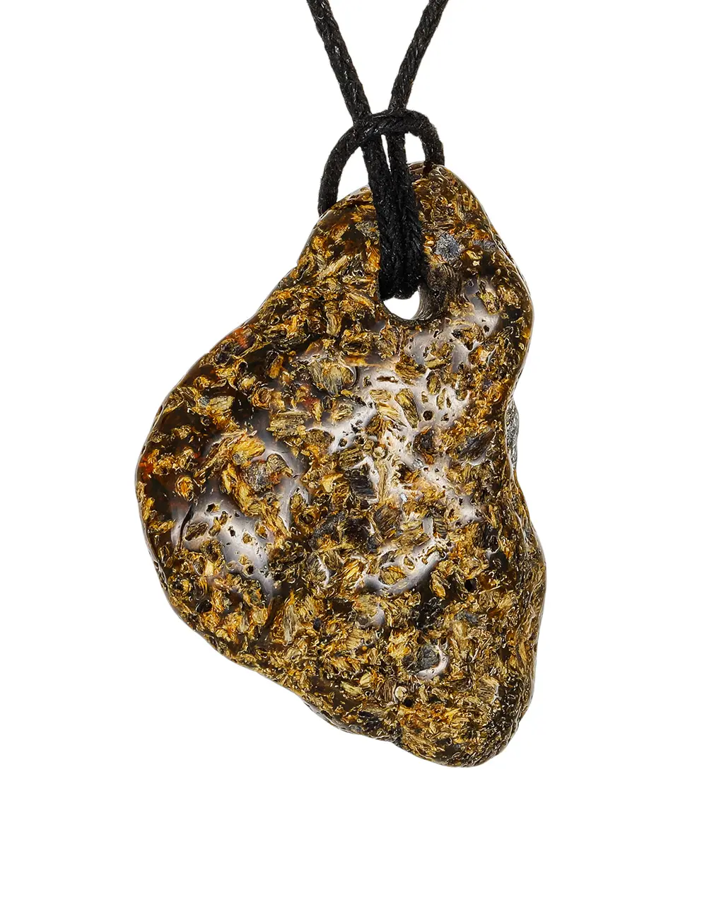 картинка Кулон из цельного янтаря природной формы в онлайн магазине