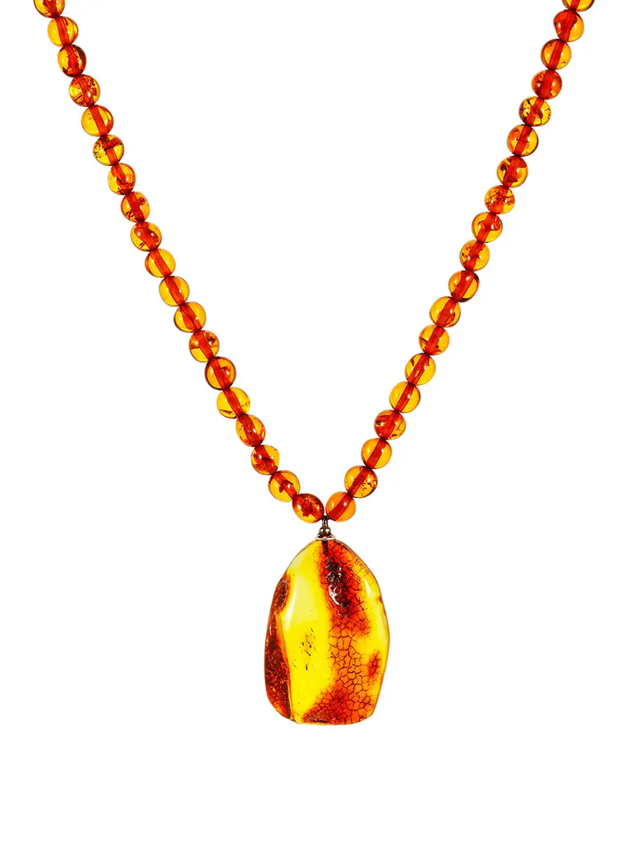 картинка Красивое колье из натурального балтийского янтаря «Лаура» в онлайн магазине