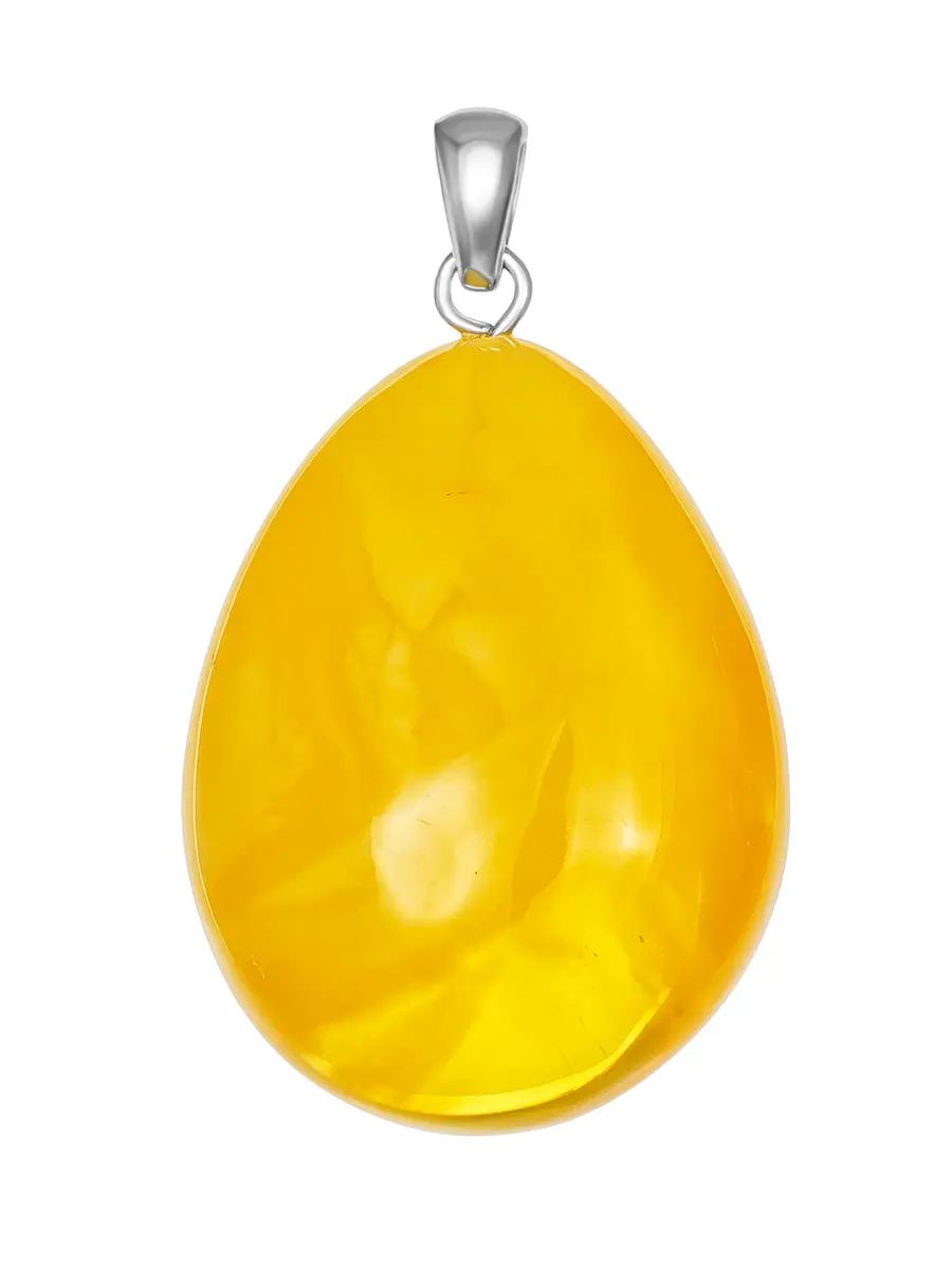 картинка Подвеска в форме капли из натурального цельного медового янтаря в онлайн магазине