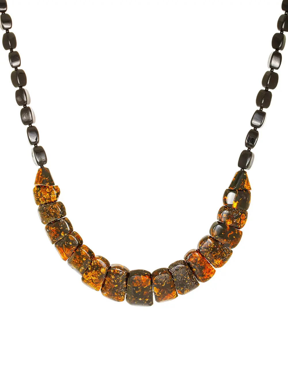 картинка Элегантное колье из натурального цельного янтаря «Аркада» в онлайн магазине