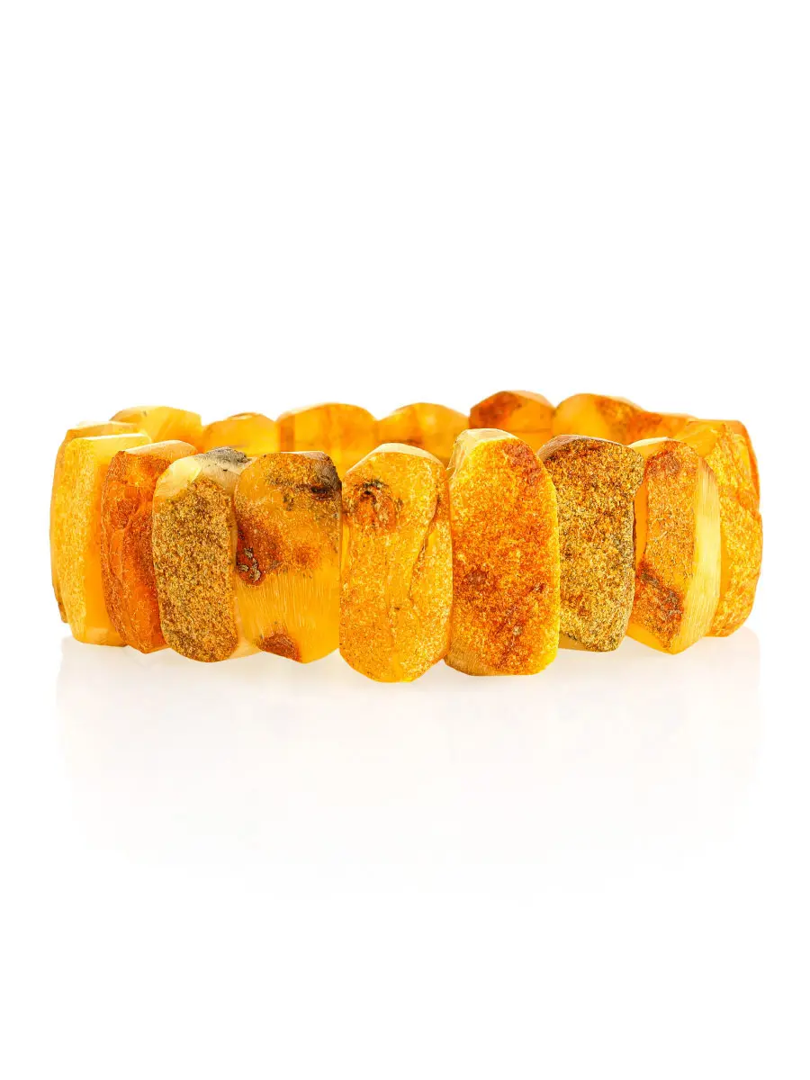 картинка Браслет из натурального балтийского янтаря природной формы «Помпеи» в онлайн магазине