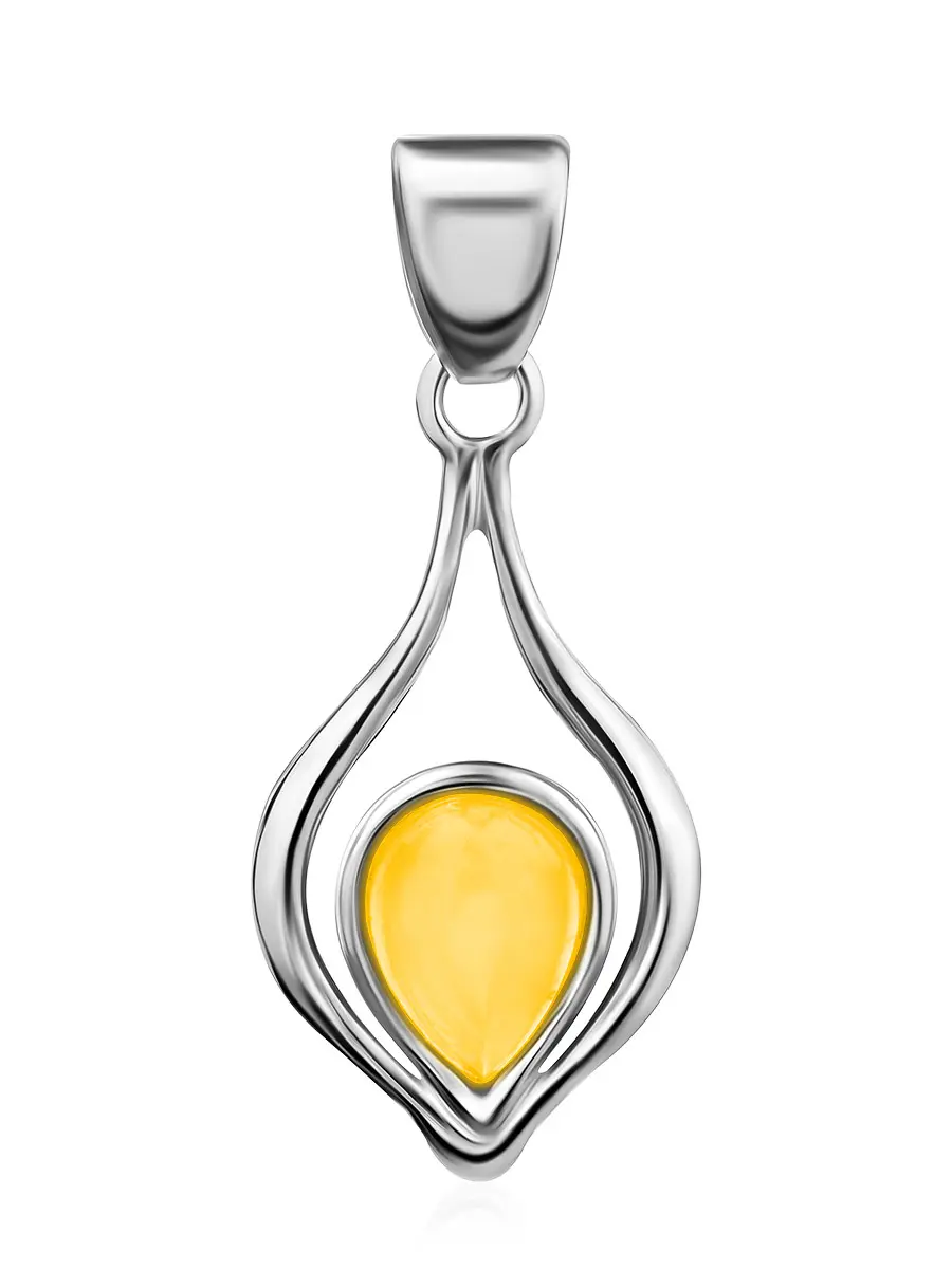 картинка Подвеска с медовым янтарем «Фиори» в онлайн магазине