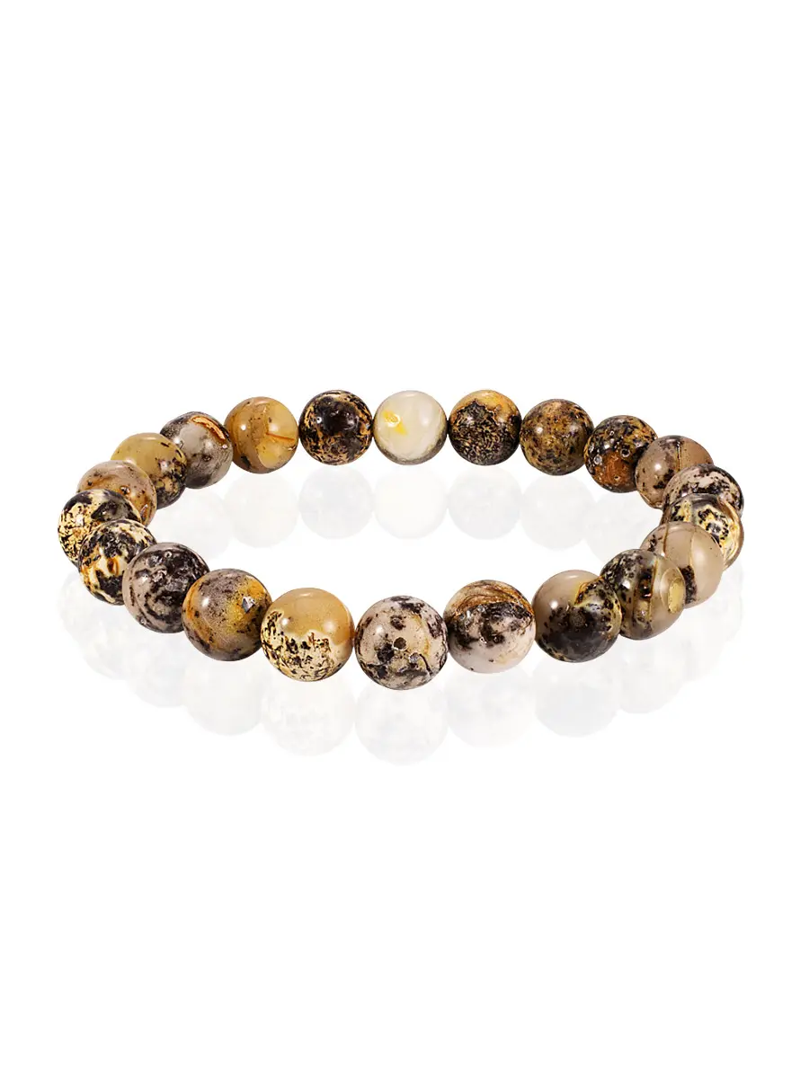 картинка Браслет «Метеорит» из пейзажного янтаря в онлайн магазине