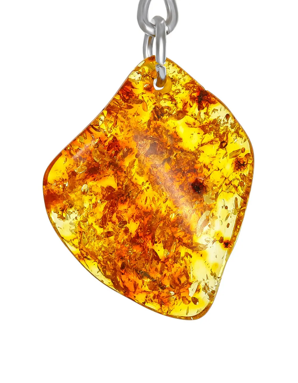 картинка Сувенир-брелок с натуральным янтарем природной формы в онлайн магазине