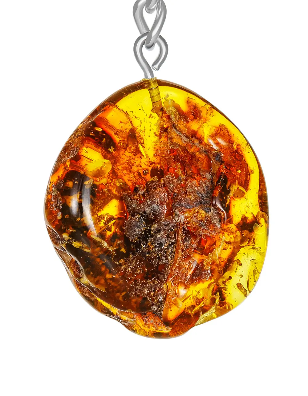 картинка Брелок с цельным крупным кусочком янтаря в онлайн магазине