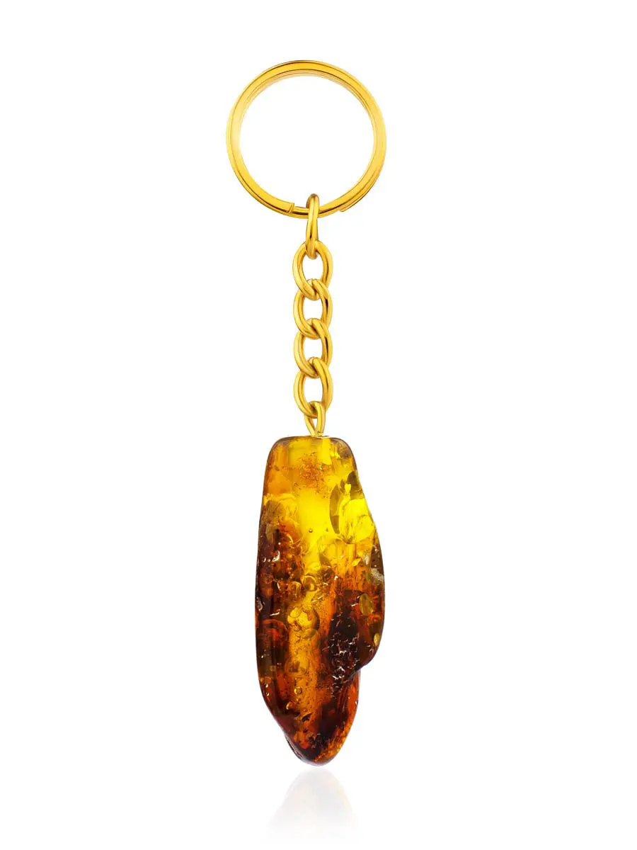 картинка Сувенир-брелок с натуральным янтарём природной формы в онлайн магазине