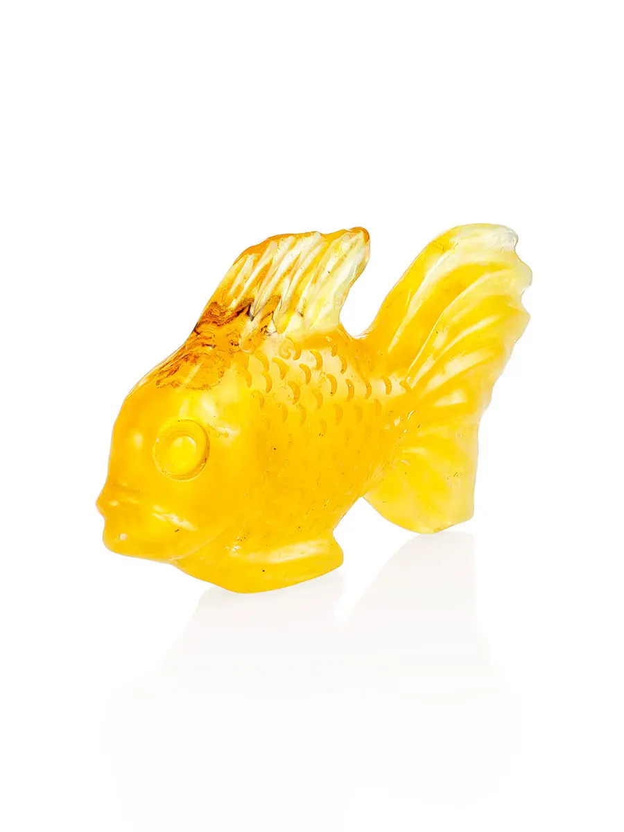 картинка Сувенир-резьба из натурального янтаря «Рыбка» в онлайн магазине