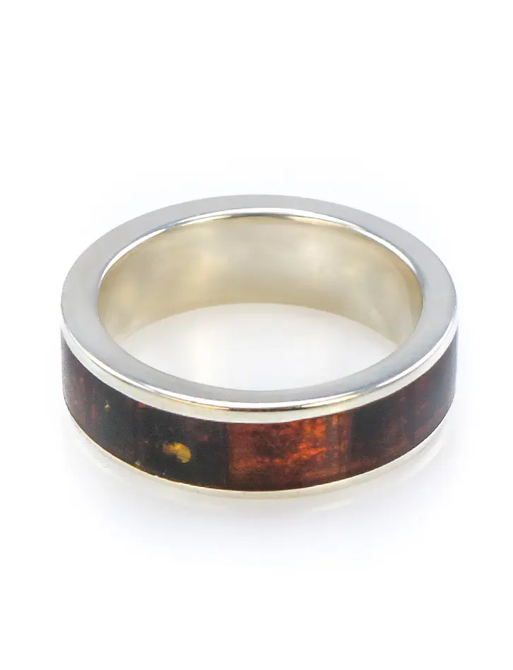 картинка Яркое кольцо London из натурального балтийского янтаря в серебре в онлайн магазине