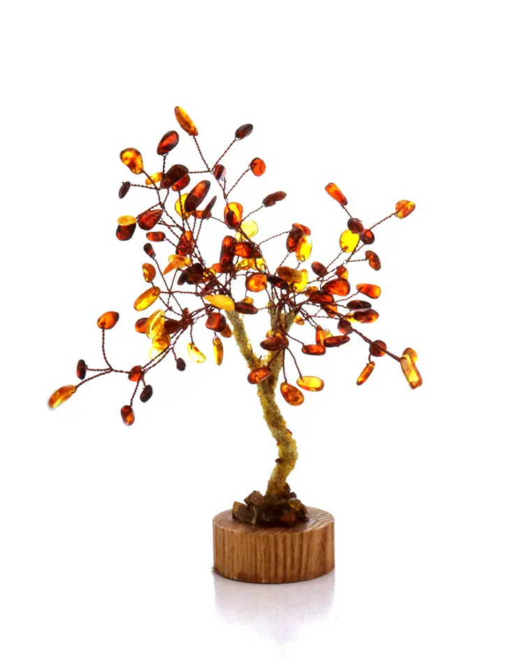 картинка Янтарное «денежное» дерево на подставке в онлайн магазине